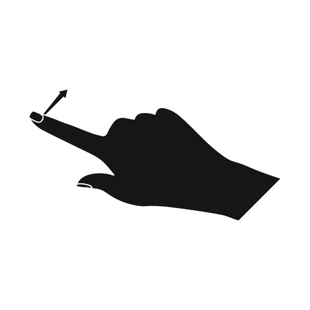 Isolated object of touchscreen and hand symbol. Collection of touchscreen and touch stock vector illustration.のイラスト素材