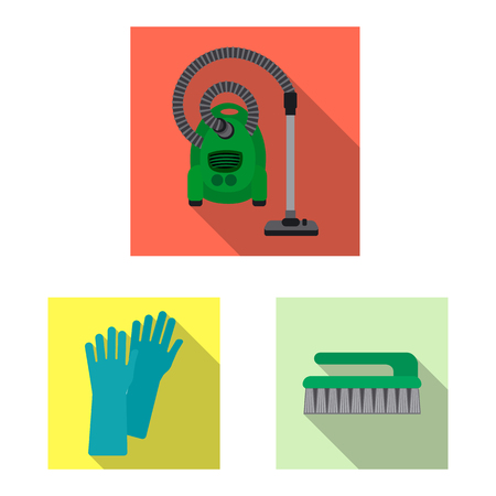 Isolated object of cleaning and service logo. Set of cleaning and household stock vector illustration.のイラスト素材