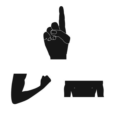 Vector illustration of human and part icon. Set of human and woman stock symbol for web.のイラスト素材