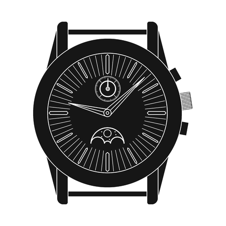 Vector design of clock and time icon. Collection of clock and circle stock symbol for web.のイラスト素材