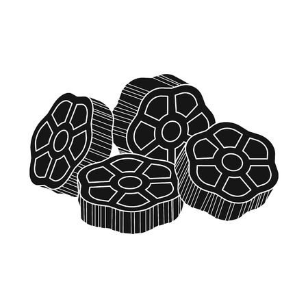 Isolated object of pasta and carbohydrate logo. Collection of pasta and macaroni stock vector illustration.のイラスト素材