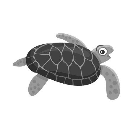 Vector illustration of sea and animal sign. Set of sea and marine vector icon for stock.のイラスト素材