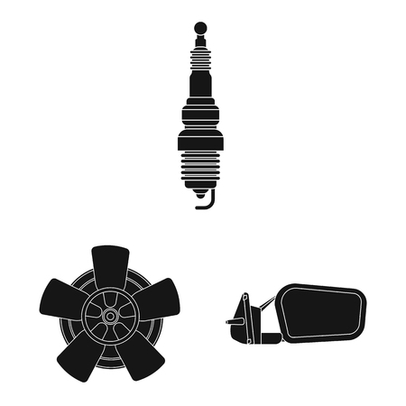 Isolated object of auto and part symbol. Set of auto and car stock symbol for web.のイラスト素材