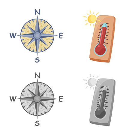 Vector design of weather and climate sign. Set of weather and cloud vector icon for stock.のイラスト素材