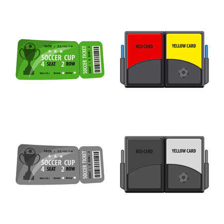 Isolated object of soccer and gear icon. Collection of soccer and tournament stock symbol for web.のイラスト素材