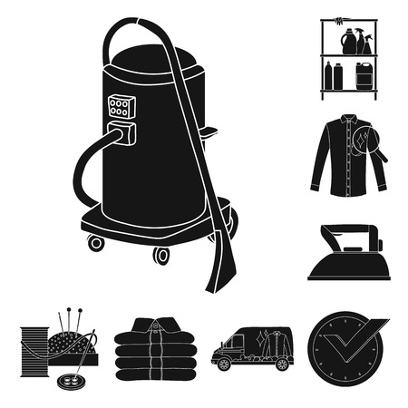 Vector illustration of laundry and clean sign. Set of laundry and clothes stock vector illustration.のイラスト素材