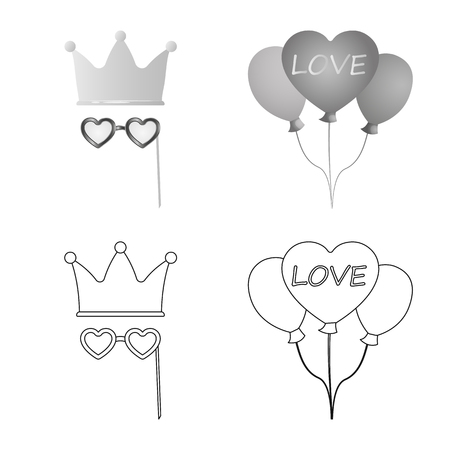 Vector design of party and birthday symbol. Collection of party and celebration vector icon for stock.のイラスト素材