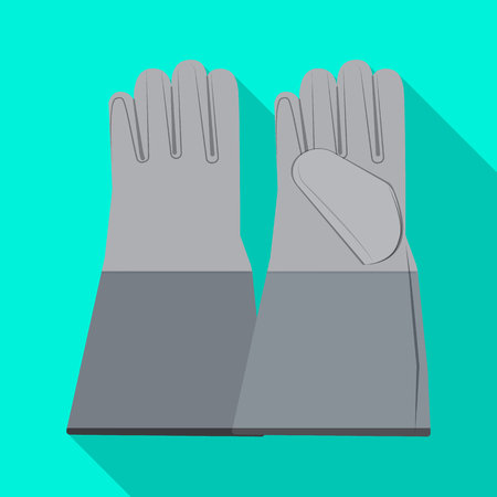 Vector design of glove and winter sign. Collection of glove and equipment stock vector illustration.のイラスト素材