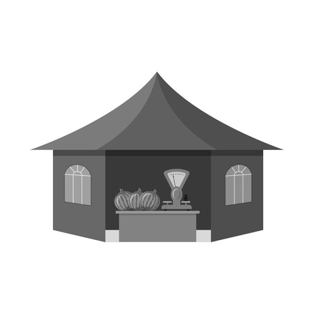 Vector illustration of market and exterior symbol. Collection of market and food stock symbol for web.のイラスト素材