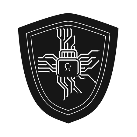 Vector illustration of virus and secure logo. Collection of virus and cyber vector icon for stock.のイラスト素材