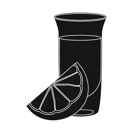 Isolated object of drink and bar icon. Set of drink and party stock symbol for web.のイラスト素材