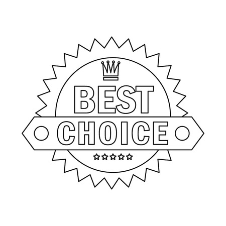 Vector illustration of emblem and badge icon. Set of emblem and sticker stock symbol for web.のイラスト素材