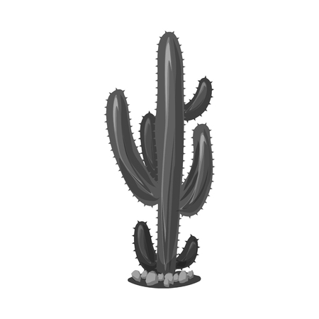 Isolated object of cactus and pot logo. Collection of cactus and cacti vector icon for stock.のイラスト素材