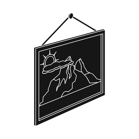 Vector design of bedroom and room icon. Set of bedroom and furniture stock symbol for web.のイラスト素材