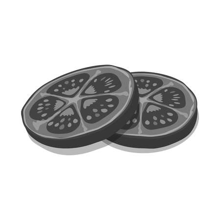 Isolated object of burger and sandwich sign. Set of burger and slice vector icon for stock.のイラスト素材