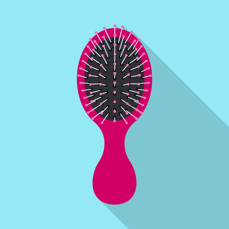 Vector design of brush and hair sign. Set of brush and hairbrush vector icon for stock.のイラスト素材