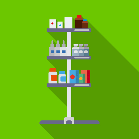Vector illustration of pharmacy and hospital logo. Collection of pharmacy and business vector icon for stock.のイラスト素材