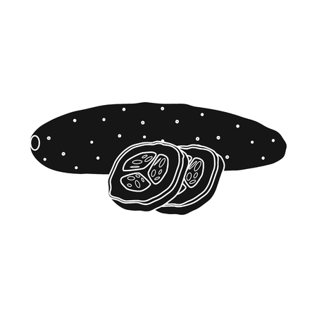 Isolated object of vegetable and fruit symbol. Set of vegetable and vegetarian vector icon for stock.のイラスト素材