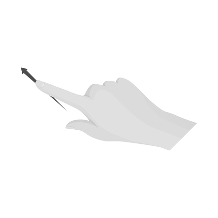 Isolated object of touchscreen and hand logo. Set of touchscreen and touch stock symbol for web.のイラスト素材