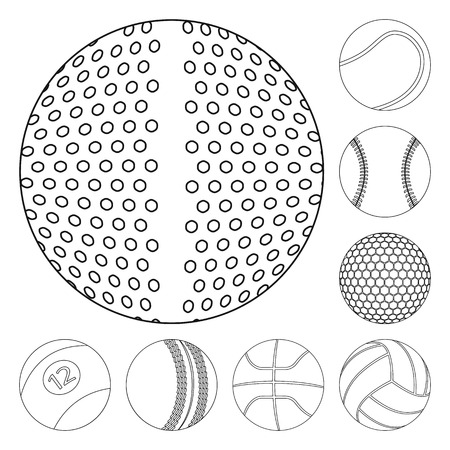 Vector design of sport and ball sign. Collection of sport and athletic stock vector illustration.のイラスト素材