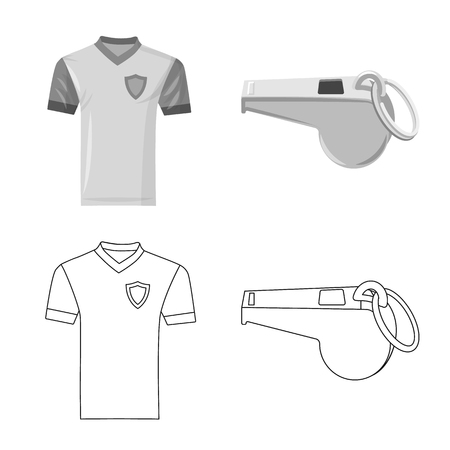 Vector design of soccer and gear symbol. Collection of soccer and tournament vector icon for stock.のイラスト素材