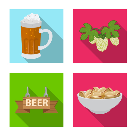 Vector design of pub and bar icon. Collection of pub and interior stock symbol for web.のイラスト素材
