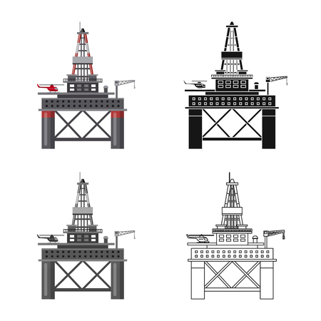 Vector illustration of oil and gas symbol. Collection of oil and petrol vector icon for stock.のイラスト素材