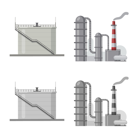 Vector design of oil and gas icon. Collection of oil and petrol stock vector illustration.のイラスト素材