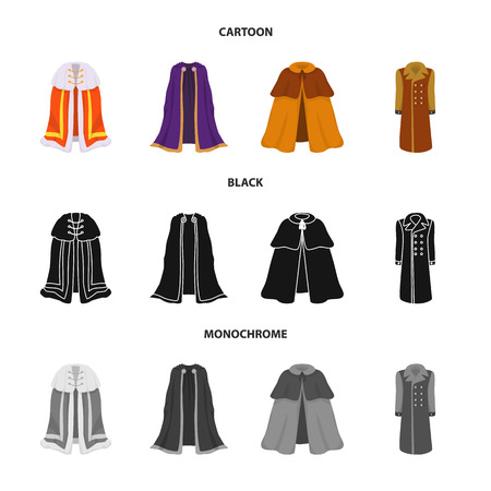 Isolated object of material and clothing logo. Set of material and garment vector icon for stock.のイラスト素材