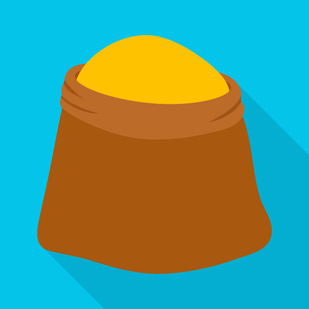 Vector design of bag and corn sign. Collection of bag and bakery stock vector illustration.のイラスト素材