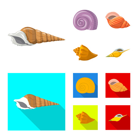 Isolated object of animal and decoration icon. Set of animal and ocean stock vector illustration.のイラスト素材