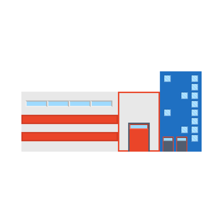 Vector illustration of manufactory and factory icon. Collection of manufactory and urban stock symbol for web.のイラスト素材