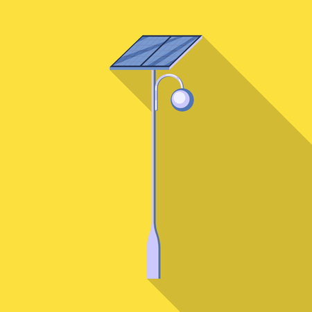 Isolated object of lamppost and solar sign. Set of lamppost and alternative stock vector illustration.のイラスト素材
