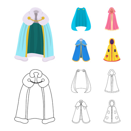 Vector design of material and clothing symbol. Collection of material and garment stock vector illustration.のイラスト素材