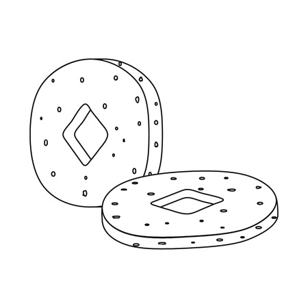Vector design of wheel and prehistoric logo. Set of wheel and tools stock symbol for web.のイラスト素材