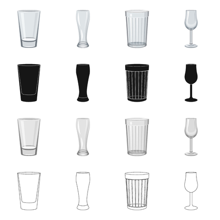 Vector illustration of form and celebration symbol. Set of form and volume stock vector illustration.のイラスト素材