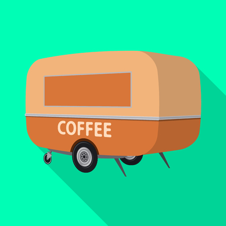 Vector design of trailer and service sign. Collection of trailer and transportation stock symbol for web.のイラスト素材
