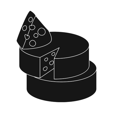 Vector design of cheese and cheddar logo. Set of cheese and parmesan vector icon for stock.のイラスト素材