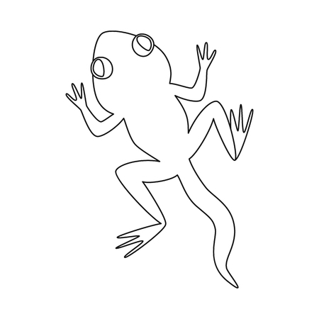 Isolated object of toad and green icon. Set of toad and toxic vector icon for stock.のイラスト素材