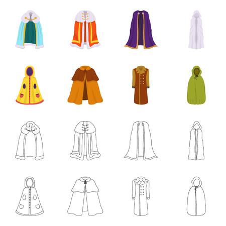 Vector design of material and clothing icon. Collection of material and garment stock symbol for web.のイラスト素材