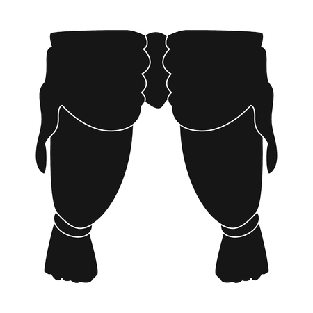 Vector illustration of curtain and house icon. Set of curtain and opera vector icon for stock.のイラスト素材