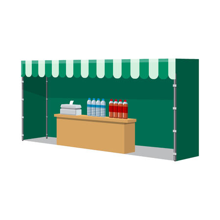 Vector illustration of market and tent symbol. Collection of market and expo stock symbol for web.のイラスト素材