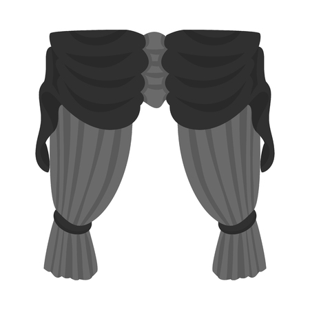 Isolated object of curtain and house logo. Set of curtain and opera stock vector illustration.のイラスト素材