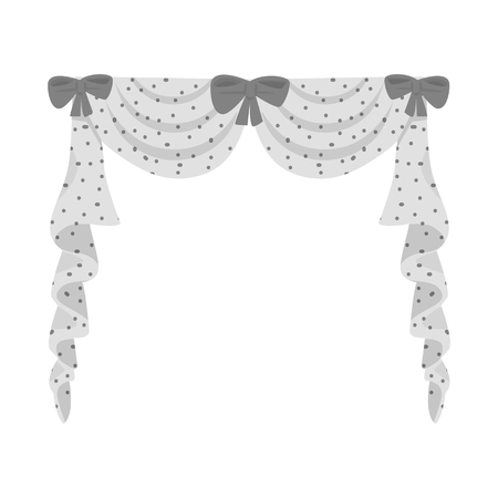 Vector design of curtain and window symbol. Collection of curtain and house stock symbol for web.のイラスト素材