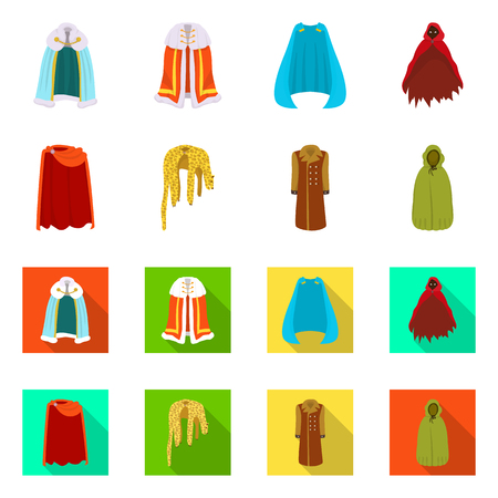Vector design of material and clothing symbol. Collection of material and garment stock symbol for web.のイラスト素材