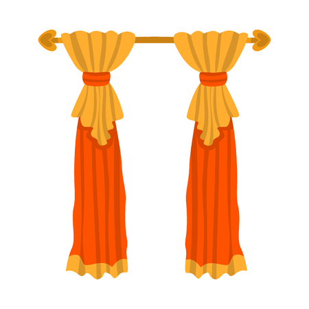 Vector design of curtain and cornices logo. Set of curtain and jalousie stock vector illustration.のイラスト素材