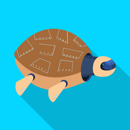 Vector design of turtle and robotic logo. Collection of turtle and shell stock symbol for web.のイラスト素材