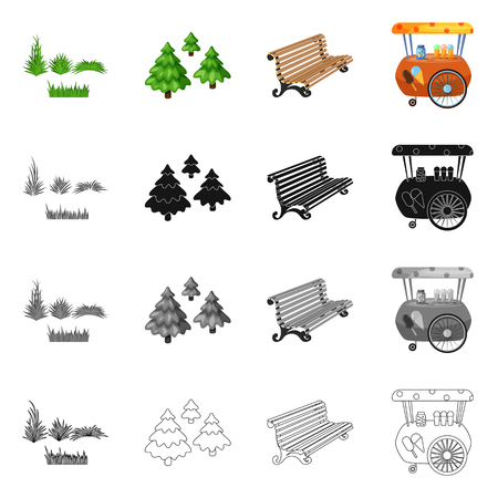 Vector design of urban and street symbol. Collection of urban and relaxation stock vector illustration.のイラスト素材