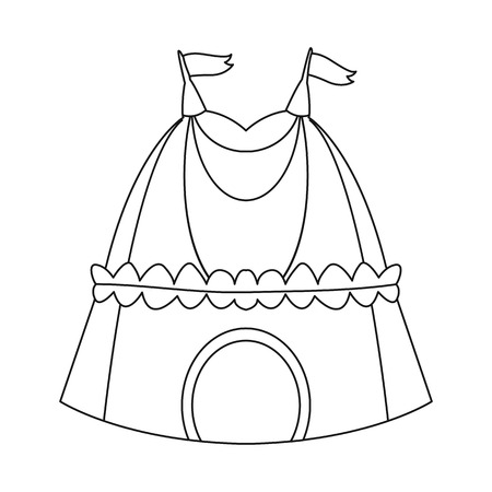 Isolated object of tent and park icon. Set of tent and tarp stock vector illustration.のイラスト素材