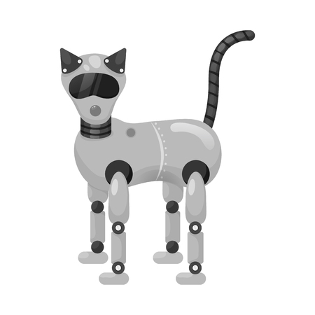Isolated object of cat and animal icon. Set of cat and plastic vector icon for stock.のイラスト素材